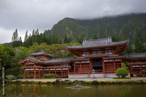 Byodo-In Temple in Valley of Temples on Oahu, Hawaii