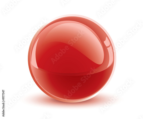 3d vector red sphere