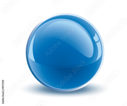 3d vector blue sphere