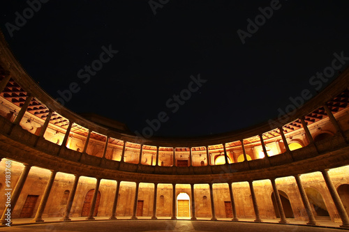 Patio in the Palace of Charles V, Granada, Spain photo