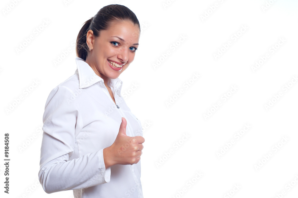 Office woman on white shirt Office woman on white shirt