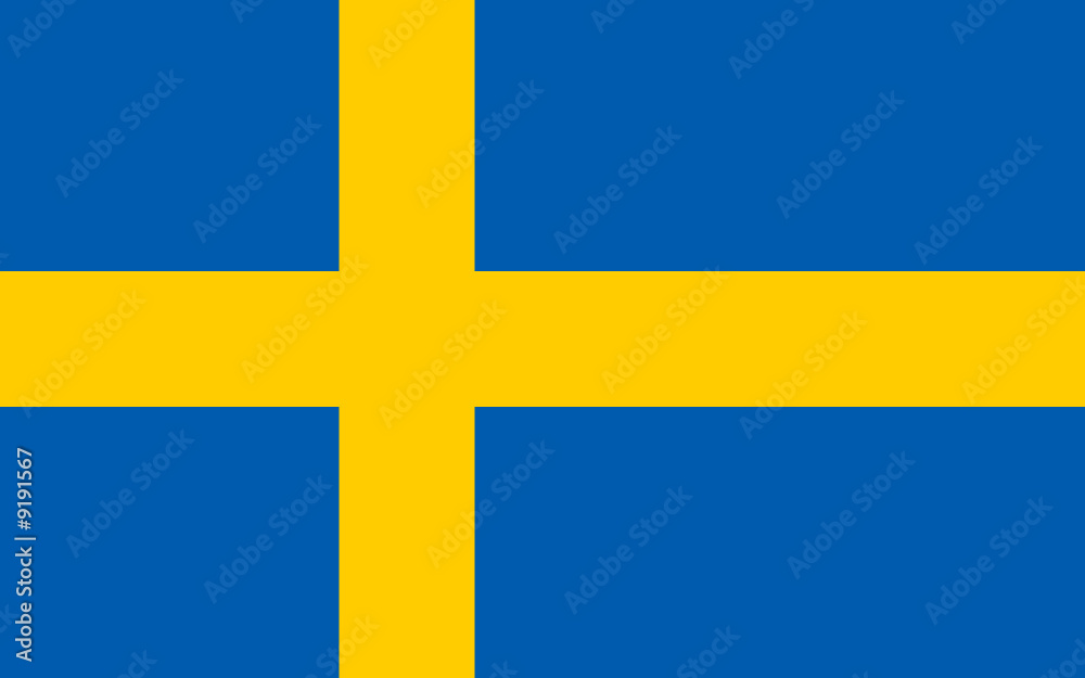 The Swedish flag with official proportions The Swedish flag with official proportions