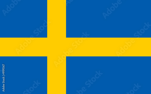 The Swedish flag with official proportions