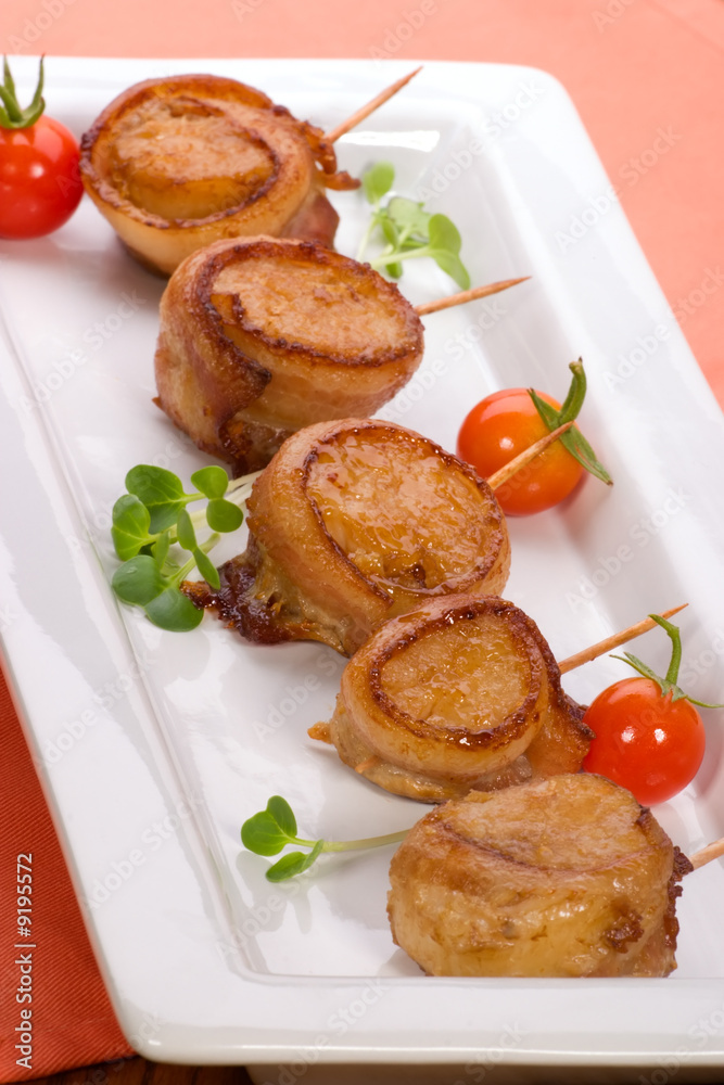 Bacon-Wrapped Ginger Soy Scallops