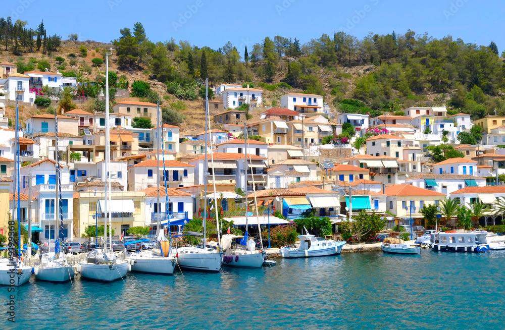 small town on the island, Greece