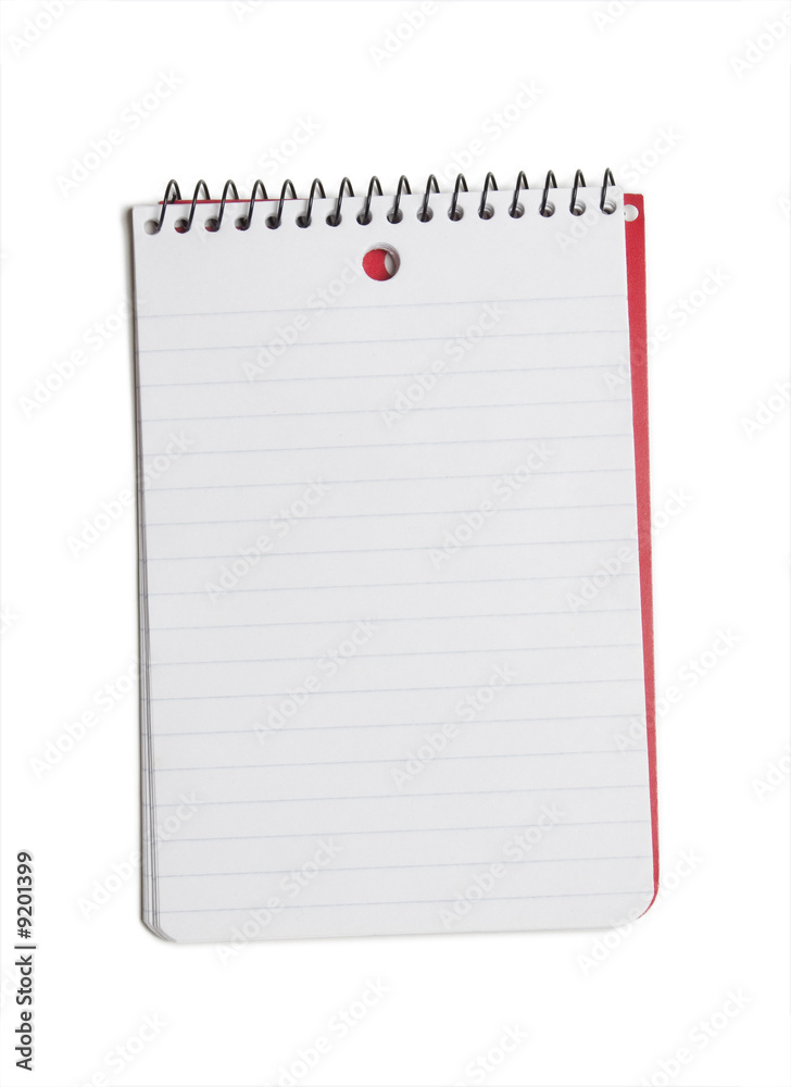 Basic note pad isolated on white background Basic note pad isolated on white background