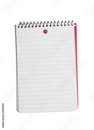 Basic note pad isolated on white background