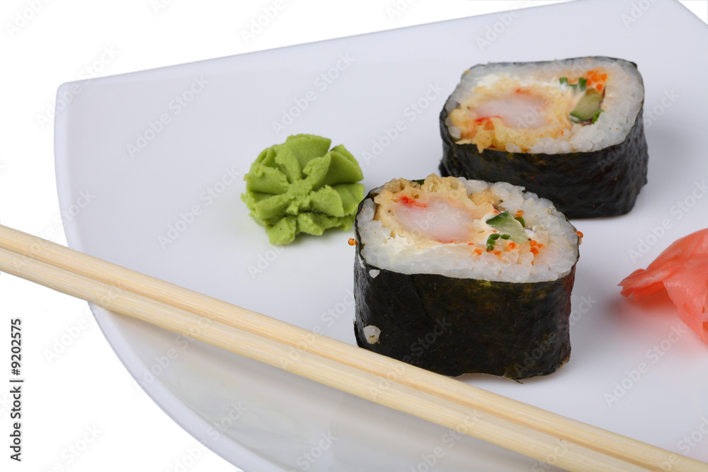 Traditional Japanese food roll Traditional Japanese food roll