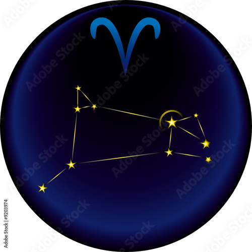 Aries constellation plus the Aries astrological sign