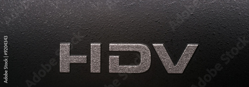 Label on body of HDV camcorder