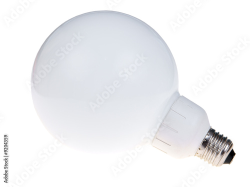 Big white compact bulb isolated on white background