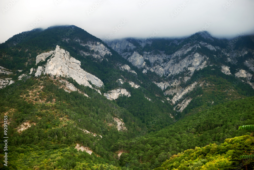 overcast day in mountains of Crimea