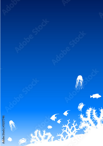 Submarine life background