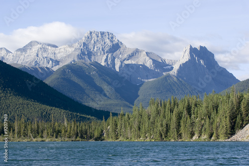 Rocky Mountains in August in Banff National Park Canada