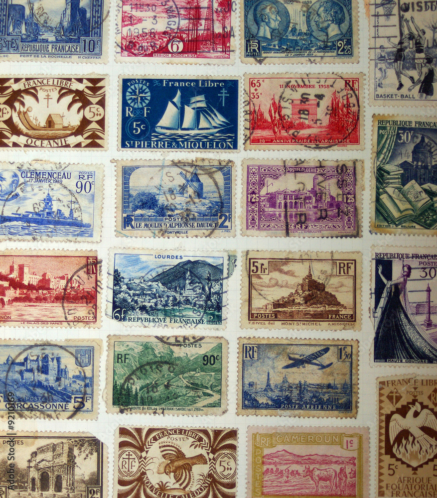 OLD FRENCH POSTAGE STAMPS.
