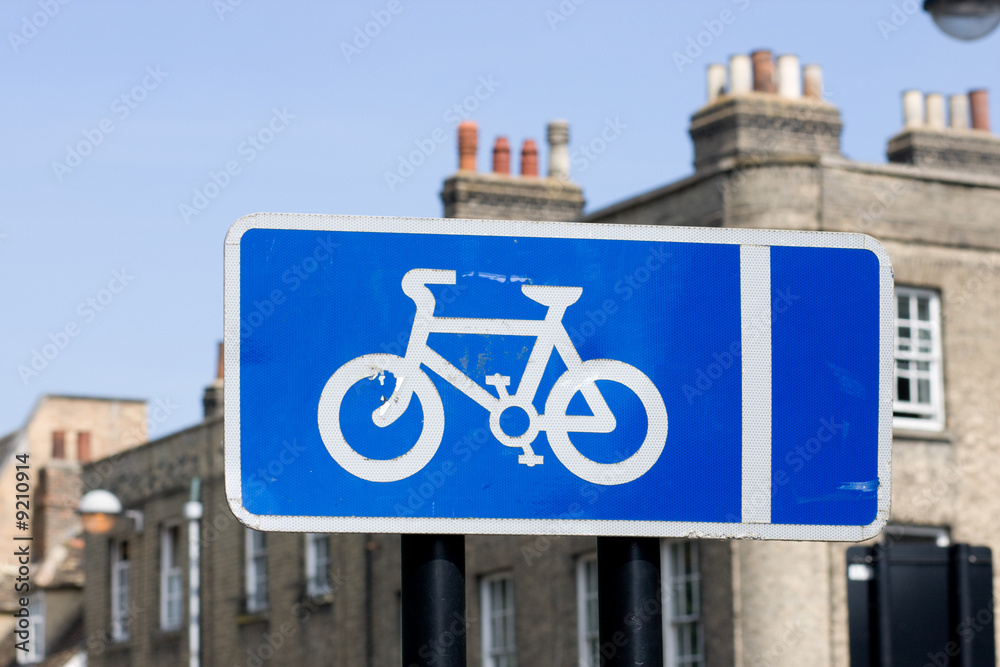 Bicycle sign in Cambridge, UK
