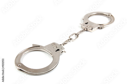 simple Handcuff isolated on a white background.