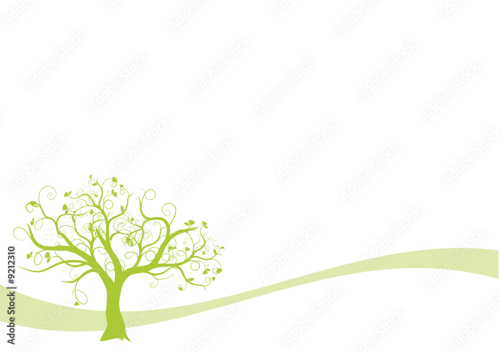 vecteur série - arbre sur une courbe vectoriel vecteur série - arbre sur une courbe vectoriel