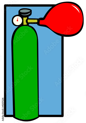 inflating a balloon