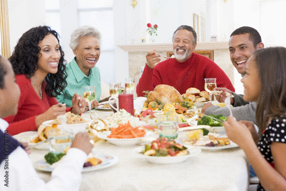 Family All Together At Christmas Dinner Family All Together At Christmas Dinner