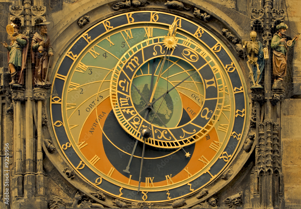Fototapeta premium Detail image of the astronomical clock from Prague.