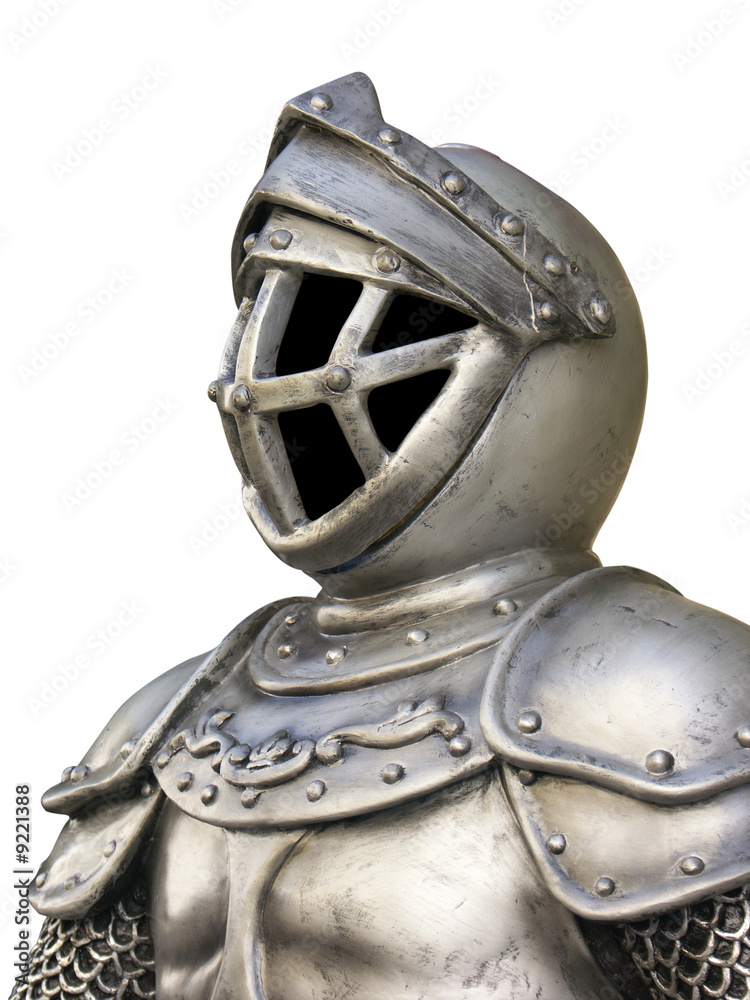 Naklejka premium cuirasse sur fond blanc