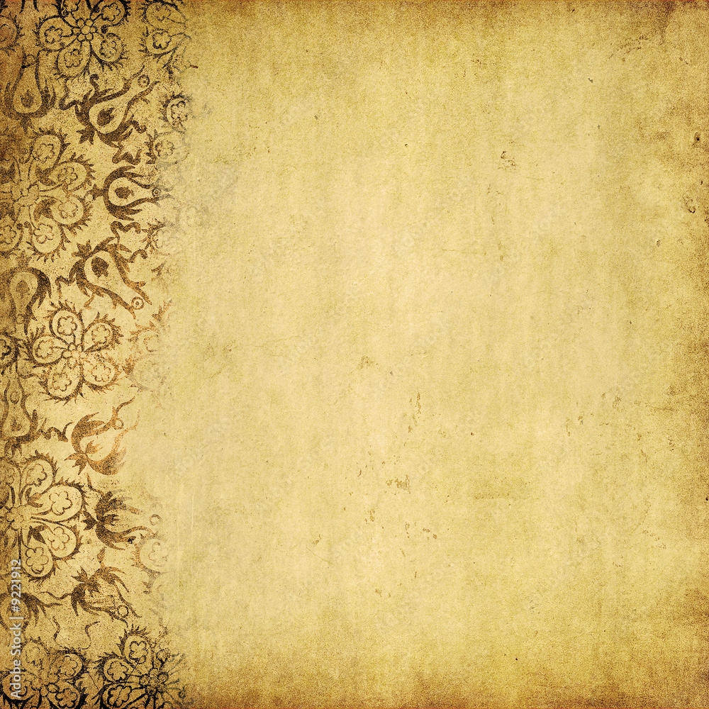 grunge floral background with space for text or image grunge floral background with space for text or image