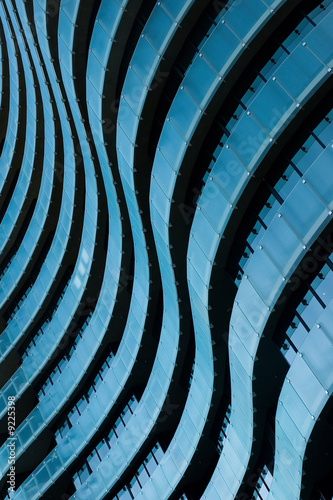 Blue building abstract
