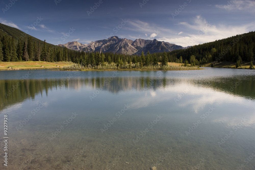 Cascade Pond in August in Banff National Park Canada