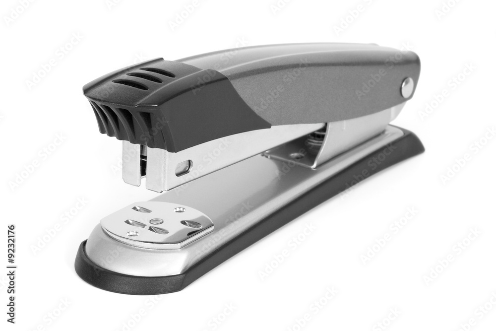 Metal stapler on a white background Metal stapler on a white background
