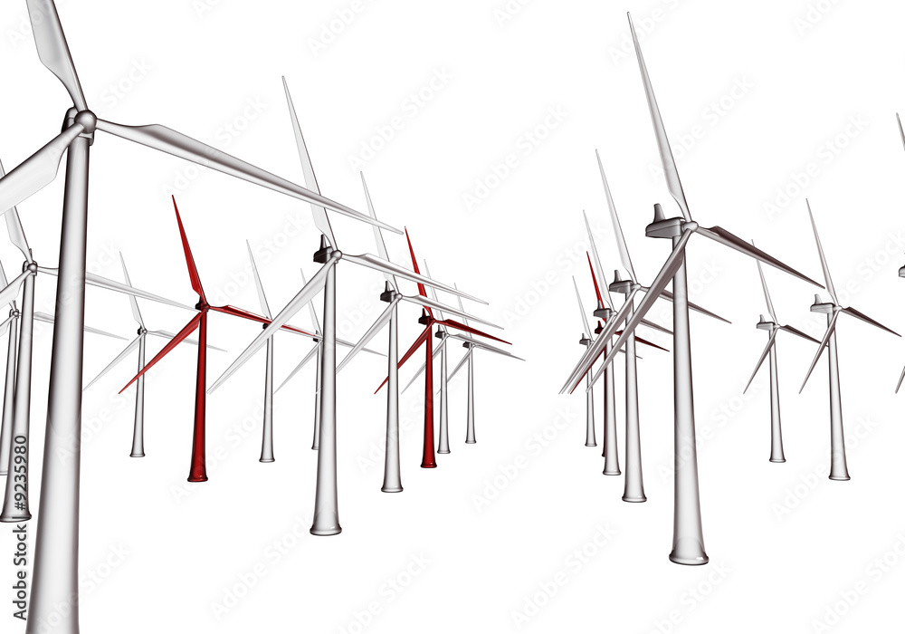 Wind turbine field Wind turbine field