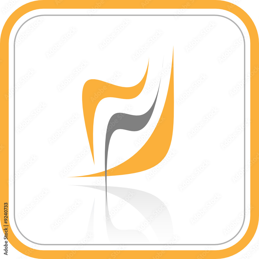 Obraz premium Vector abstract internet icon. Orange set. Simply change.