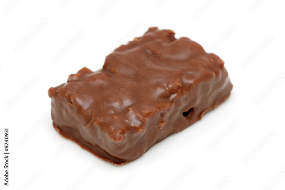 Milk chocolate bar isolated on white background. Milk chocolate bar isolated on white background.