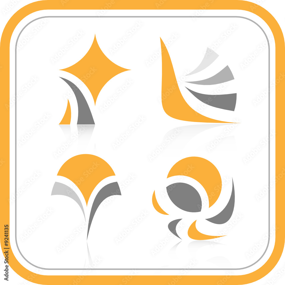 Vector abstract internet icons. Orange set. Simply change. Vector abstract internet icons. Orange set. Simply change.
