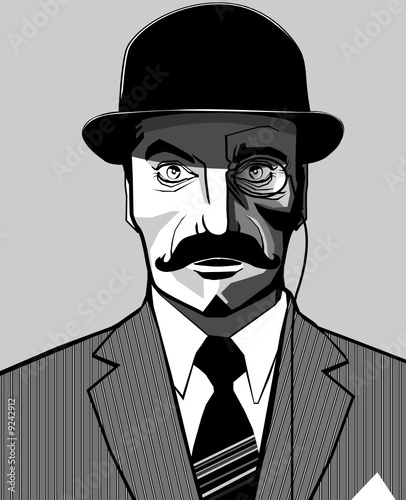 Chicago gangster in a british style suit
