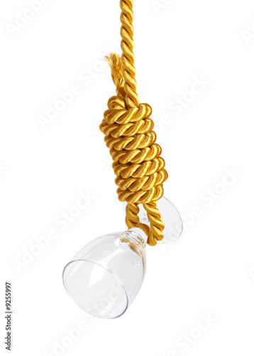 Obraz na plátně golden string and jigger glass, abstinence