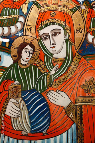 beautiful romanian orthodox religious icon painting