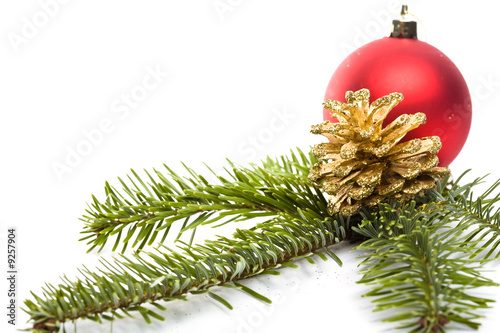 Christmas decoration isolated on white background..