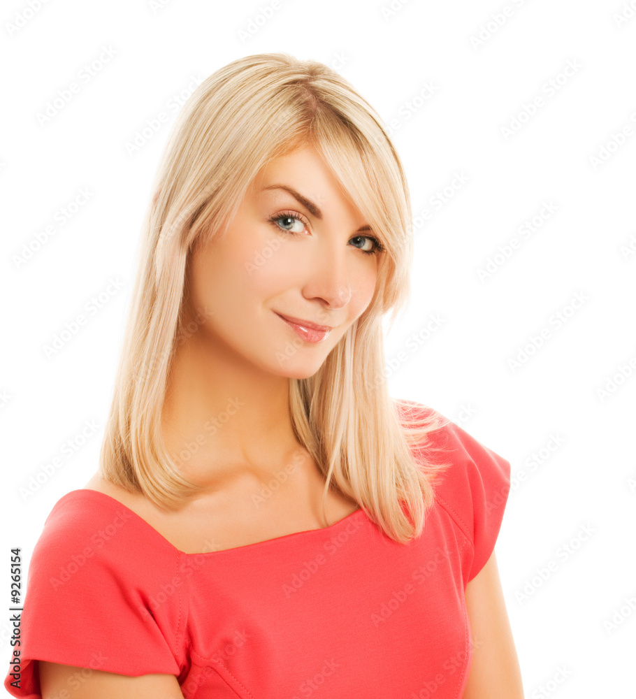 Beautiful young woman. Isolated on white background Beautiful young woman. Isolated on white background