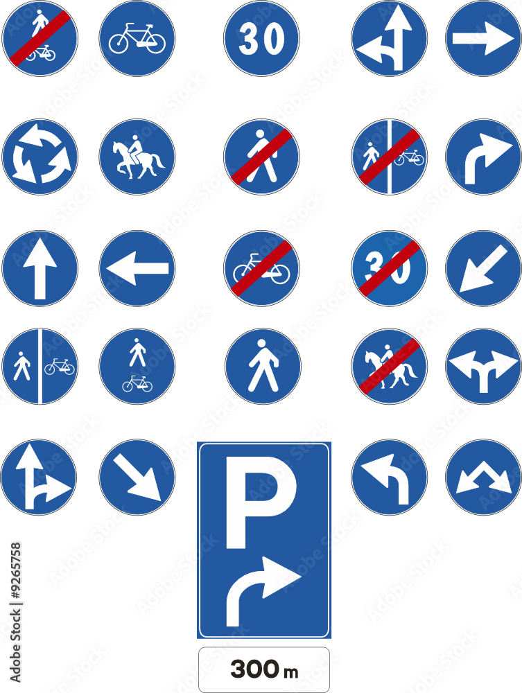 Vector traffic signs Vector traffic signs