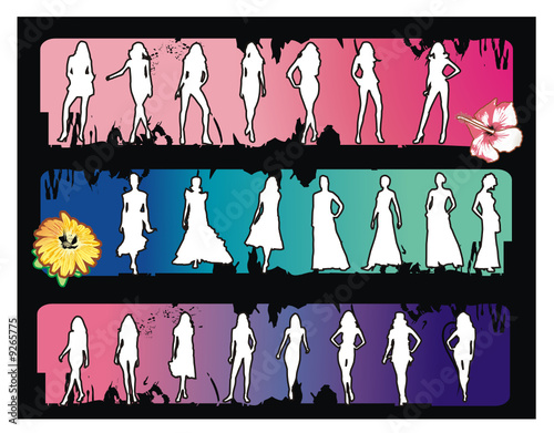modelos mujeres en vector