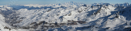 Mont Blanc et station de Val Thorens