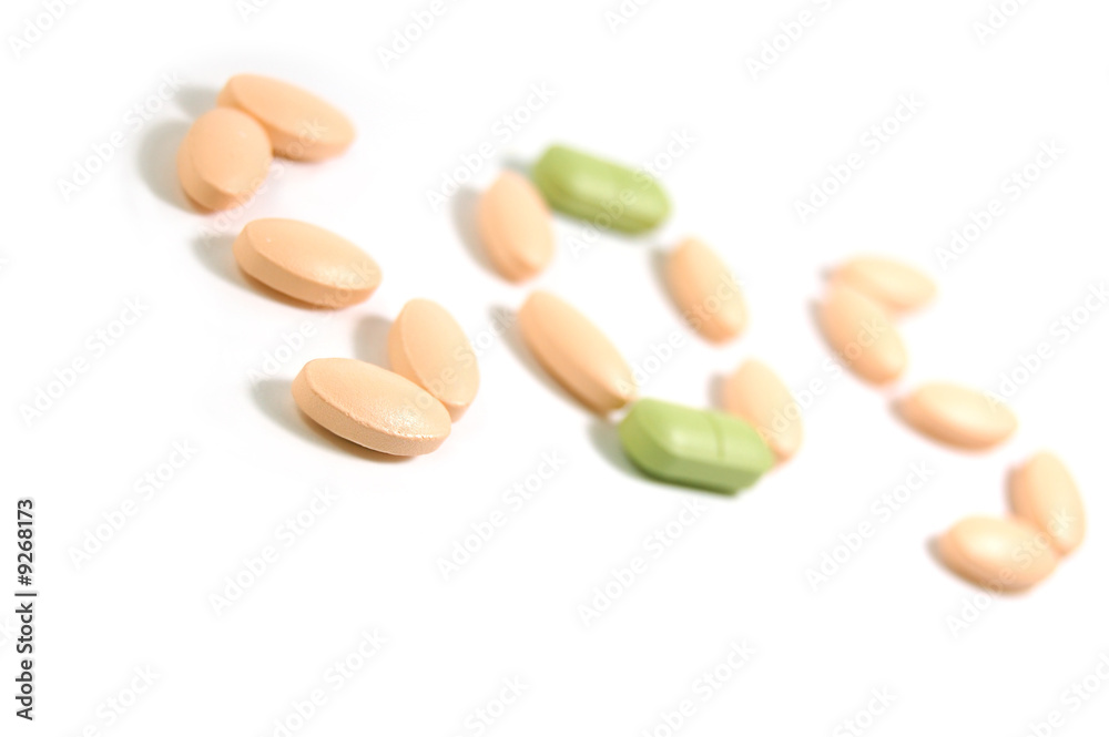 need help, word sos from pills over white need help, word sos from pills over white
