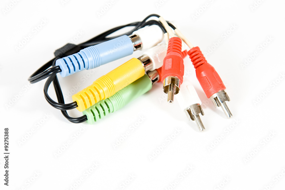 RCA cable with plugs and sockets RCA cable with plugs and sockets