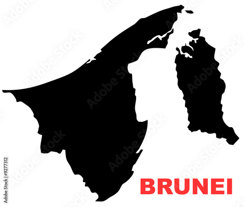 Brunei Map High resolution
