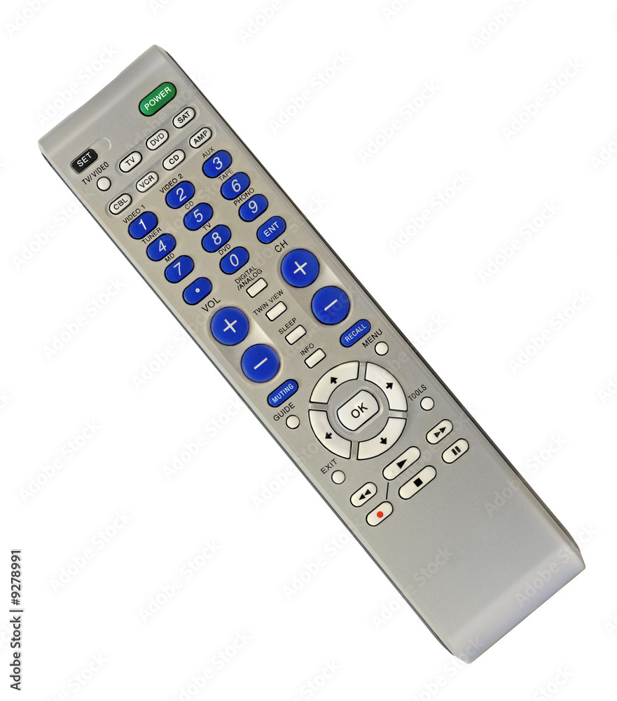 Television remote control isolated on a white background Television remote control isolated on a white background