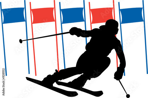 skiing - slalom
