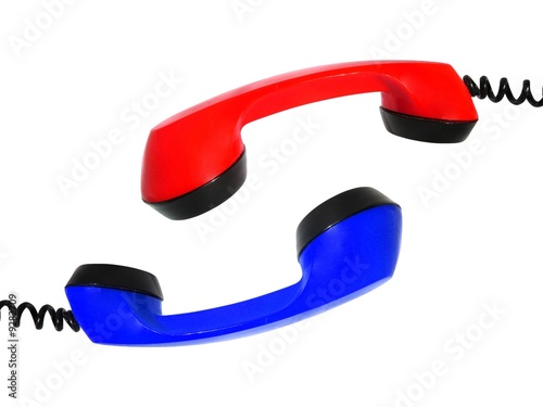 couple handsets, coupler, phone