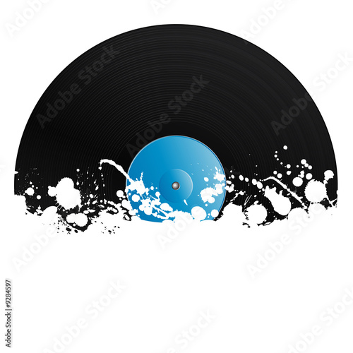 Splatter retro vinyl design element
