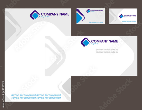 Corporate identity elements with logo, envelope